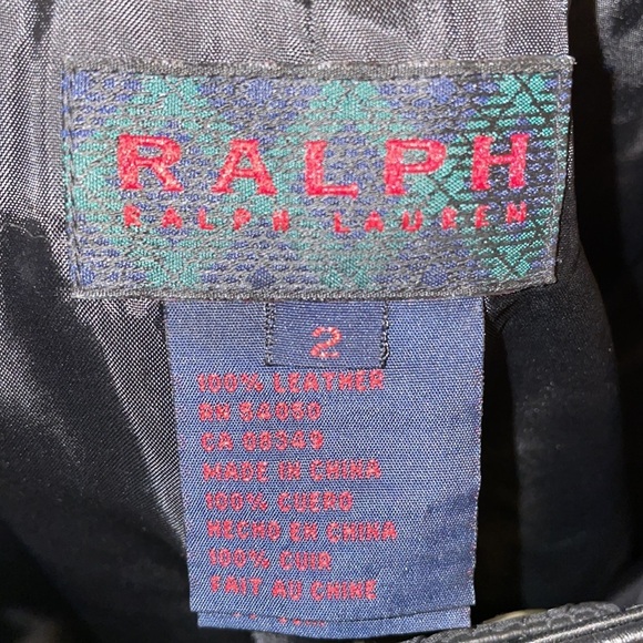 Ralph Ralph Lauren black leather pants size - 2 - Picture 3 of 4